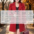 thumbnail image 3 of VEKDONE Womens Pea Coat Notch Lapel Double Breasted Trench Coats Relaxed Fit Button Cuffs Side flap Pockets Overcoat Business Casual Fall Winter Outerwear, 3 of 7