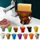 thumbnail image 1 of Funny Cow Sponge Holder Kitchen Sink Caddy – Bandeja organizadora de esponjas para encimera de vaca, diseño de drenaje rápido mantiene la esponja seca, plástico, de varios colores, 1 of 8