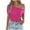 Hot Pink, variant on JGGSPWM Womens Crochet Hollow Off The Shoulder Knit Tops Short Sleeve Spring Summer Trendy Sweaters Black S