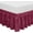 Burgundy, variant on Wrap Around Elastic Eyelet Bed Skirt Dust Ruffle (White, Twin/Full-18 Inch Drop)