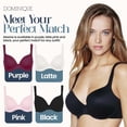 thumbnail image 6 of Dominique Maxine Seamless T-Shirt Bra #4500 – Full Figure Deep Plunge Bra with Cushioned Underwire - Lingerie for Women, 6 of 6
