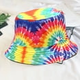 thumbnail image 4 of Dress Choice Unisex Summer Trendy Foldable Fisherman Hat Reversible Wide Brim Breathable Rainbow Tie Dye Printed Bucket Hats For Women Men, 4 of 8