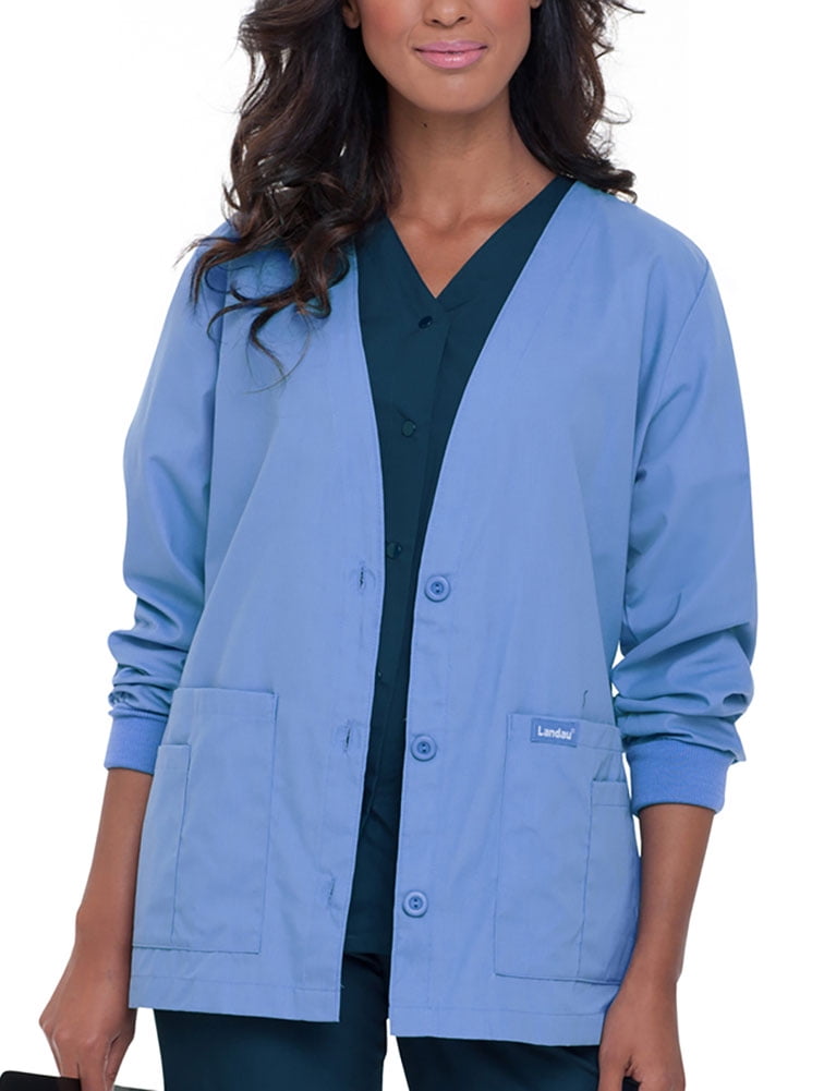 Landau Landau Cardigan WarmUp Scrub Jacket