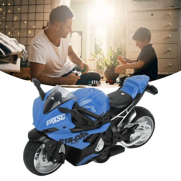 Moto De Juguete Con Luz Y Sonido | Modelo Realista De ABS | Control Manual | Colores: Verde, Naranja, Rojo | Regalo Para Niños