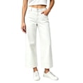 thumbnail image 2 of Nfurl Womens Jeans High Rise Straight Leg Denim Pants with Pockets Elegant Fitted Business Casual Going Out Ladies Jeans White,XXL, 2 of 5