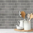 thumbnail image 2 of RoomMates TIL4985FLT Dark Stone Gray Faux StickTILES Peel and Stick Tile Backsplash, 2 of 7