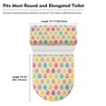 thumbnail image 5 of Renewold Comfortable Toilet Lid Dust Cover for Bathroom Easter Egg Toilet Tank Lid Cover 2 Pieces Dust Cover Set Fit Most Round and Elongated Oval Toilet, 5 of 6