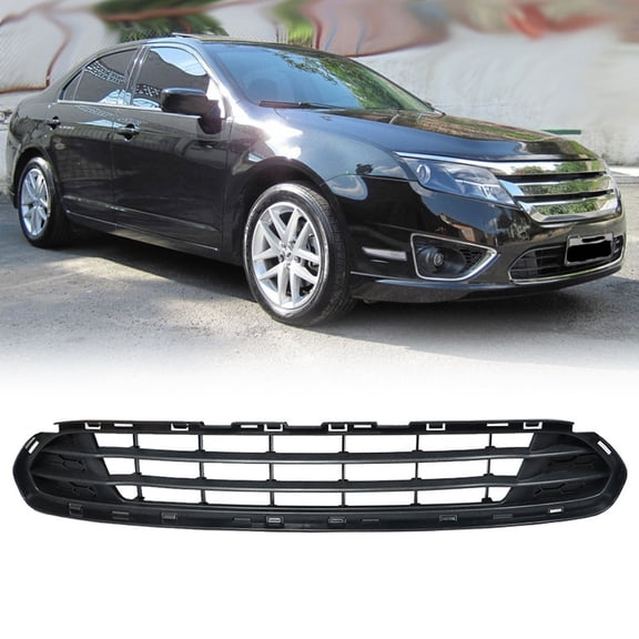 munirater Fit For Ford Fusion 2010-2012 Front Bumper Lower Grille Center Textured Plastic