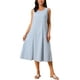 thumbnail image 2 of Vestidos sin mangas de cuadros para mujer Inspire Chic, vestido midi de gingham con ajuste holgado y bolsillos, atuendos de verano, S azul claro, 2 of 6