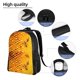thumbnail image 5 of Disketp Bees on Hive Honeycomb Mochila Unisex de Apertura Lateral Completa, Mochila para Laptop para Escuela, Trabajo y Viajes, 5 of 8