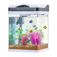 thumbnail image 3 of KFFKFF 2-Gallon LED Glass Aquarium with Temperature Display, Adjustable 7-Color Lighting, Self-Cleaning System for Freshwater and Saltwater Fish, Ideal for Home, Office, and Pets, 3 of 9