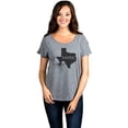 thumbnail image 2 of Thread Tank Home Roots State Texas TX Women's Relaxed Slouchy Dolman T-Shirt Tee Heather Grey Medium, 2 of 4