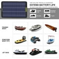 thumbnail image 3 of ECO-WORTHY 12 Volt 10 Watt Solar Battery Charger & Maintainer, Solar Panel Trickle Charger, Portable Power Backup Kit with Alligator Clip Adapter for Car, Boat, Automotive, Motorcycle, RV, 3 of 4