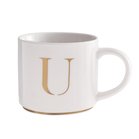 Taza para Café de Iniciales Oro de 500ml LuckyLy, Letra A dorado 500 ml