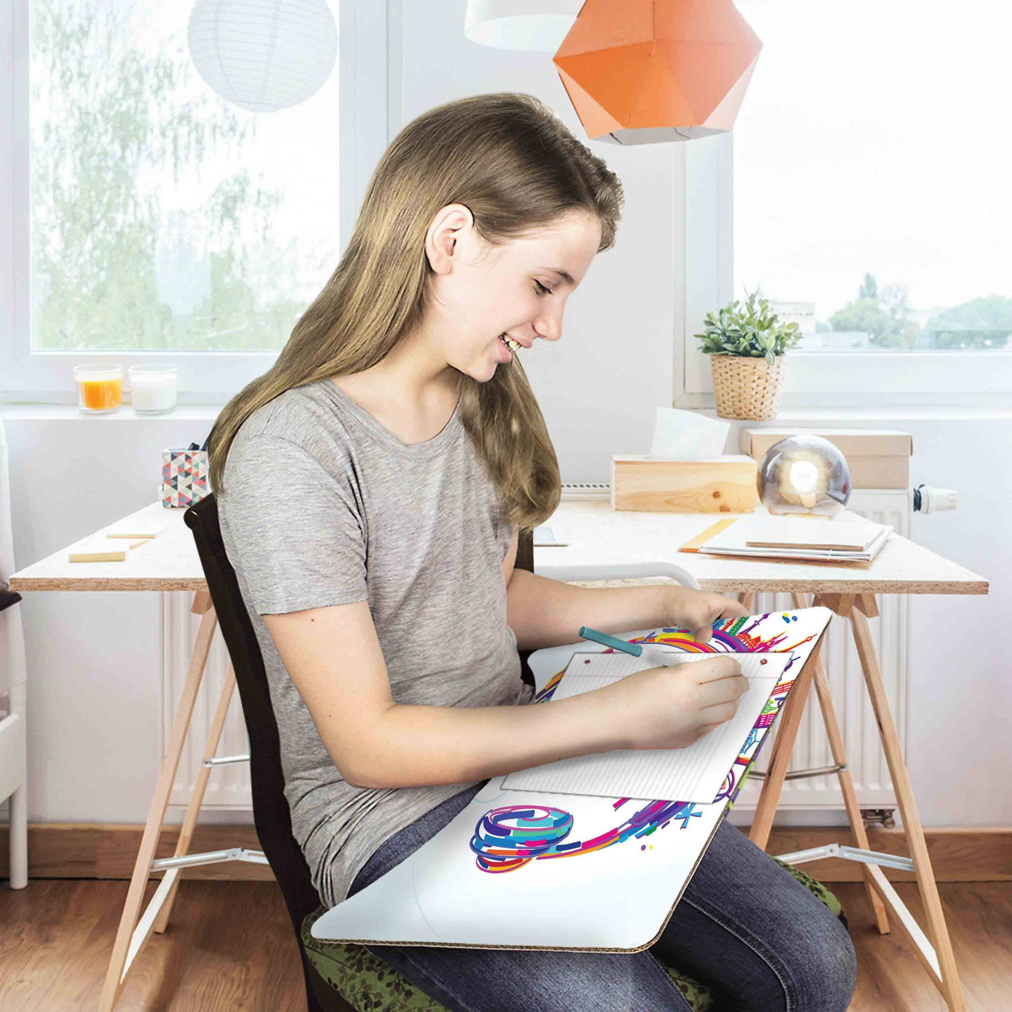 BADA BOARDS Foldable, Portable Lap Desk and Dry Erase Board with Dry