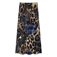 thumbnail image 4 of Glittery Leopard Print Fabric Women's Casual Wide Leg Pants Comfort Pockets Elastic Waist Loose Fit Pants, 4 of 7