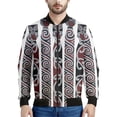 thumbnail image 2 of Chaqueta con cremallera maorí en blanco y negro para hombres y niños, sudadera de gran tamaño con estampado 3D, chaquetas bomber de manga larga para primavera y otoño, 2 of 5