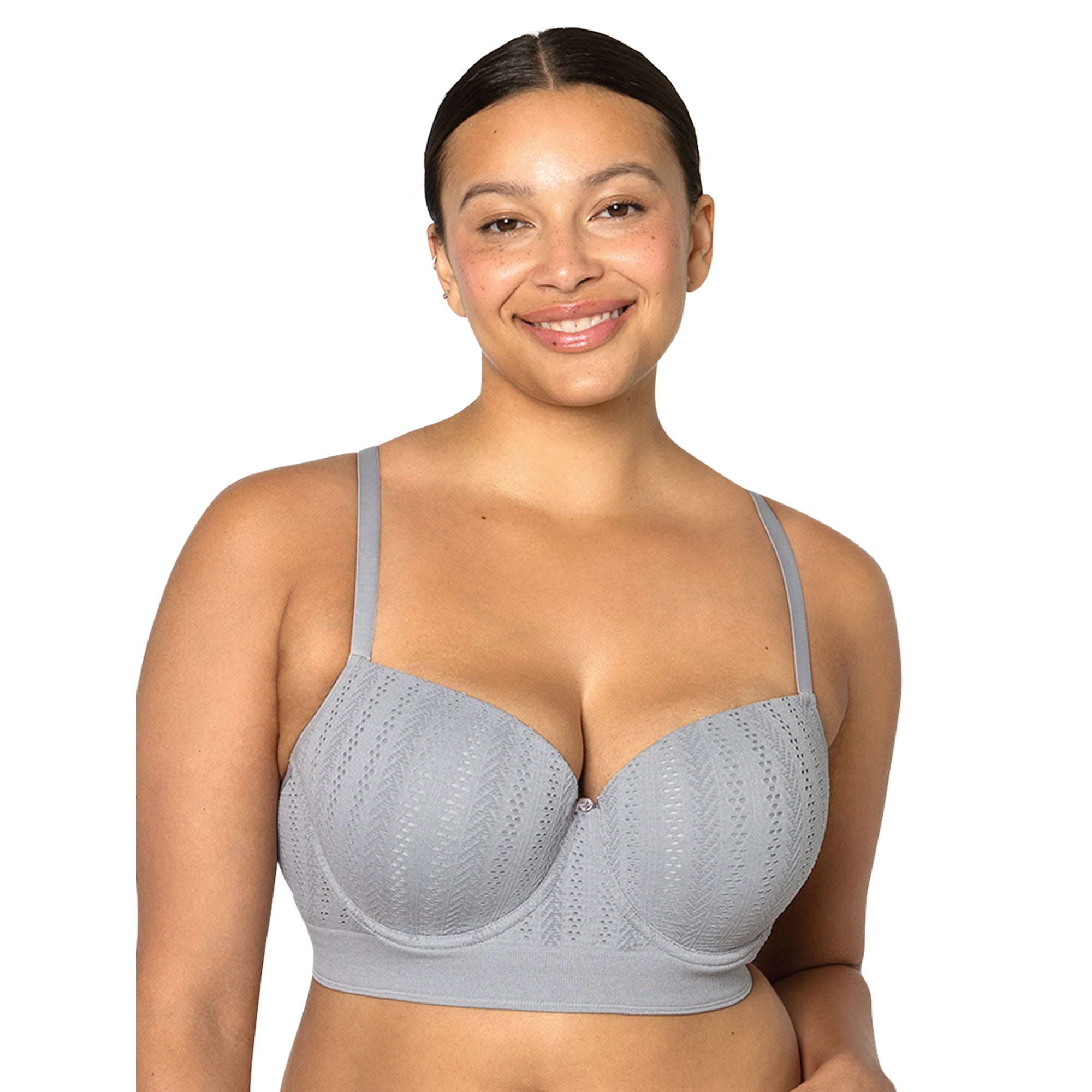 fresh collection by Fruit of the Loom Women's Seamless Pointelle Lightly Lined Bra