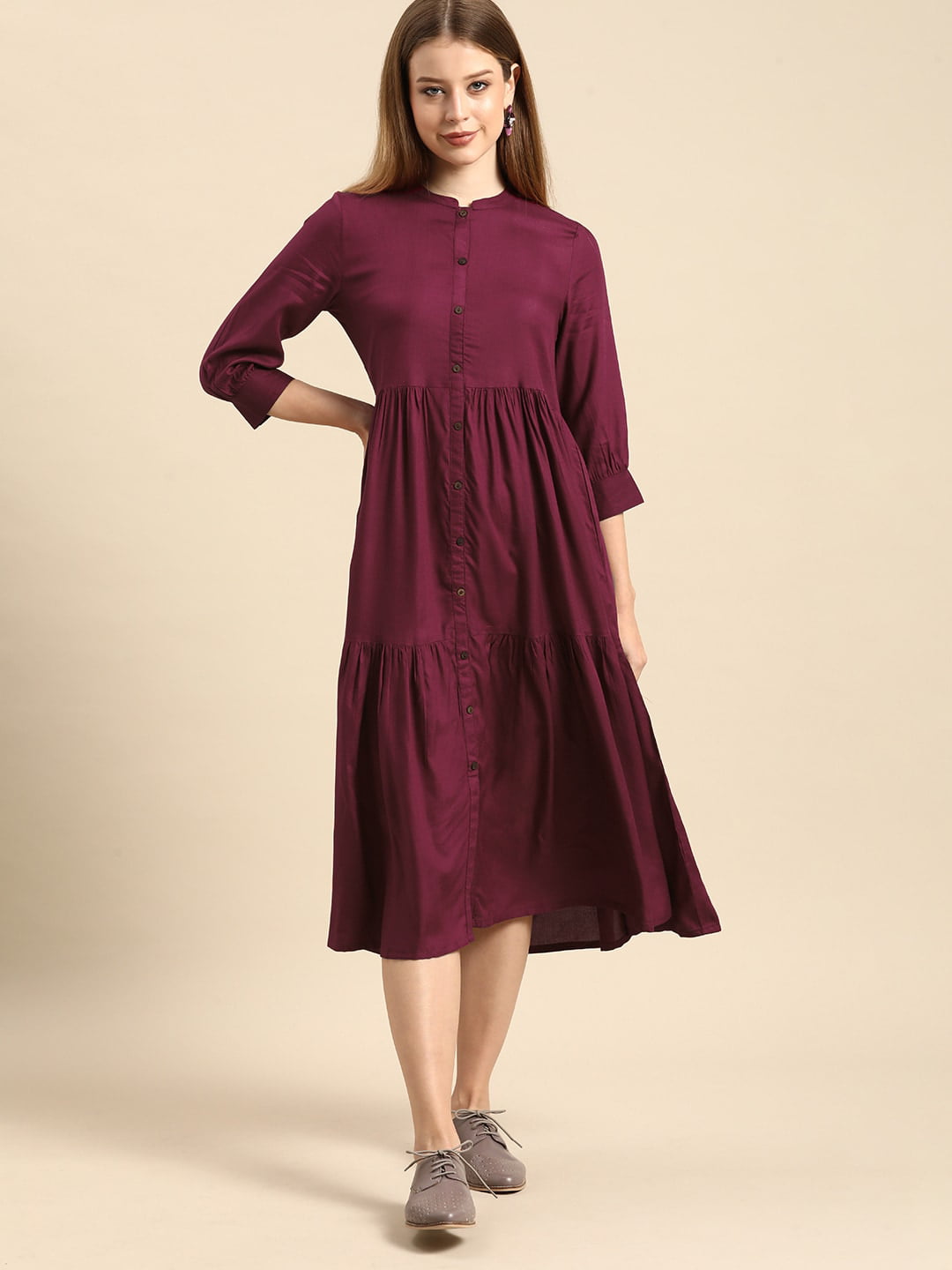 Buy Veni Vidi Vici Women Maroon Solid Bardot Bodycon Dress - Dresses for  Women 5151565 | Myntra