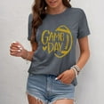 thumbnail image 4 of Youyipin Womens T Shirts Football Shirts For Women Game Day Tshirt Sunday Football Graphic Tee Top Funday Shirt Blouse Graphic Tees For Women, 4 of 4