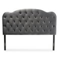thumbnail image 3 of Baxton Studio Clovis Modern and Contemporary Grey Velvet Fabric Upholstered Full Size Headboard, 3 of 8