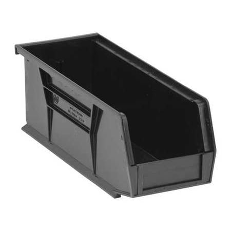Black Single Stack - Quantum Storage Systems 30 lb Capacity, Hang and Stack Bin, Black QUS224BK