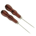 thumbnail image 4 of 2pcs sewing awl with wooden handle hand sewing needle leather needle, 4 of 8