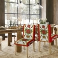 thumbnail image 4 of 6PCS Christmas Dining Chair Covers,Christmas Ribbon Stretch Removable Washable Slipcover Chair Protector for Dining Room Home Decor, 4 of 6