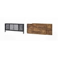 thumbnail image 5 of Winam Coffee Table in Antique Oak & Black Finish - 41"x21"x1" Shelf, Foldable & Metal Mesh Base, 5 of 9
