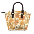 thumbnail image 3 of Single Shoulder Bag Rivet Bag 7.48×7.48×3.94in Removable Shoulder Belt Can Be Held Or Diagonal Across A Variety Of Matching Styles Groovy Flowers (7), 3 of 6