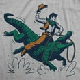 thumbnail image 2 of Womens Cowboy Gator Ride Funny T Shirts Sarcastic Graphic Tee for Ladies Womens Graphic Tees, 2 of 9