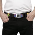 thumbnail image 3 of Buckle-Down Belt, Seatbelt Buckle Belt, Money Bags Black Multi Color, Youth 22 to 32 Inches, 3 of 9