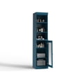 thumbnail image 5 of Palace imports 100% Solid Wood 16.5" Bathroom Storage Cabinet with Frosted Glass Doors and Adjustable Shelves, Teal Blue, 5 of 5