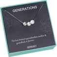 thumbnail image 1 of Sterling Silver Grandma Necklace as Christmas Gifts for Grandma, 3 Generations Necklace for Mom Gigi Gifts, Pearl Strands Necklaces Grandmother Jewelry, Nana Gift for Mom, 1 of 8