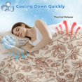 thumbnail image 3 of Brown Flowers Cooling Blanket,Lightweight Breathable Summer Throw Blanket with Double Sided Cold Effect,Vintage Farmhouse Floral Leaves Vines Picnic Blankets Bed Sheet for Hot Sleepers 60"x80", 3 of 8