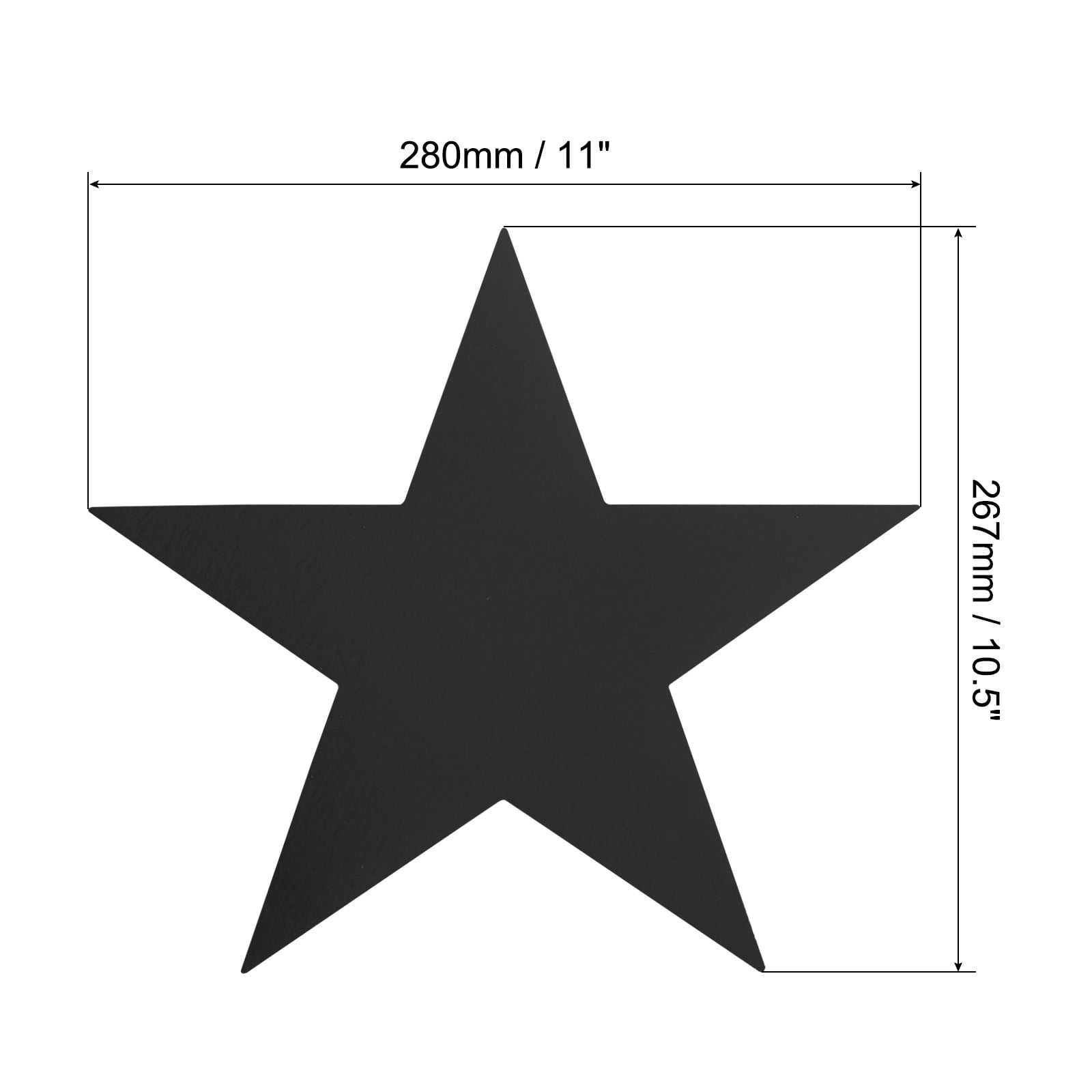 Unique Bargains Star Cutouts Double Printed Paper Stars for Classroom Decoration Black