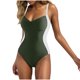 thumbnail image 5 of Traje de Baño de Suspensión de las Mujeres, Cuello en V Correa Atrás una Pieza con Control Abdominal para la Playa Y la Piscina, Sexy Conjunto de Trajes de Baño de Verano, 5 of 9