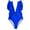 Blue, variant on Women's Deep V Neck Ruffle One Piece Swimsuit with Belt Beachwear