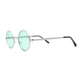 thumbnail image 4 of Lunettes de Soleil Rétro Ajustées à Petit Cercle Rond avec Lentille Style Hippie Argent Vert, 4 of 4