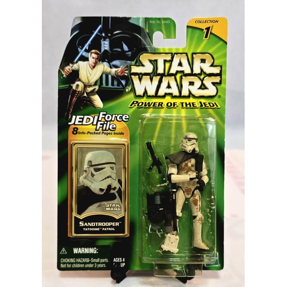 Kenner Star Wars 1996 POTF The Power of the Force Green Holo Sandtrooper NIB
