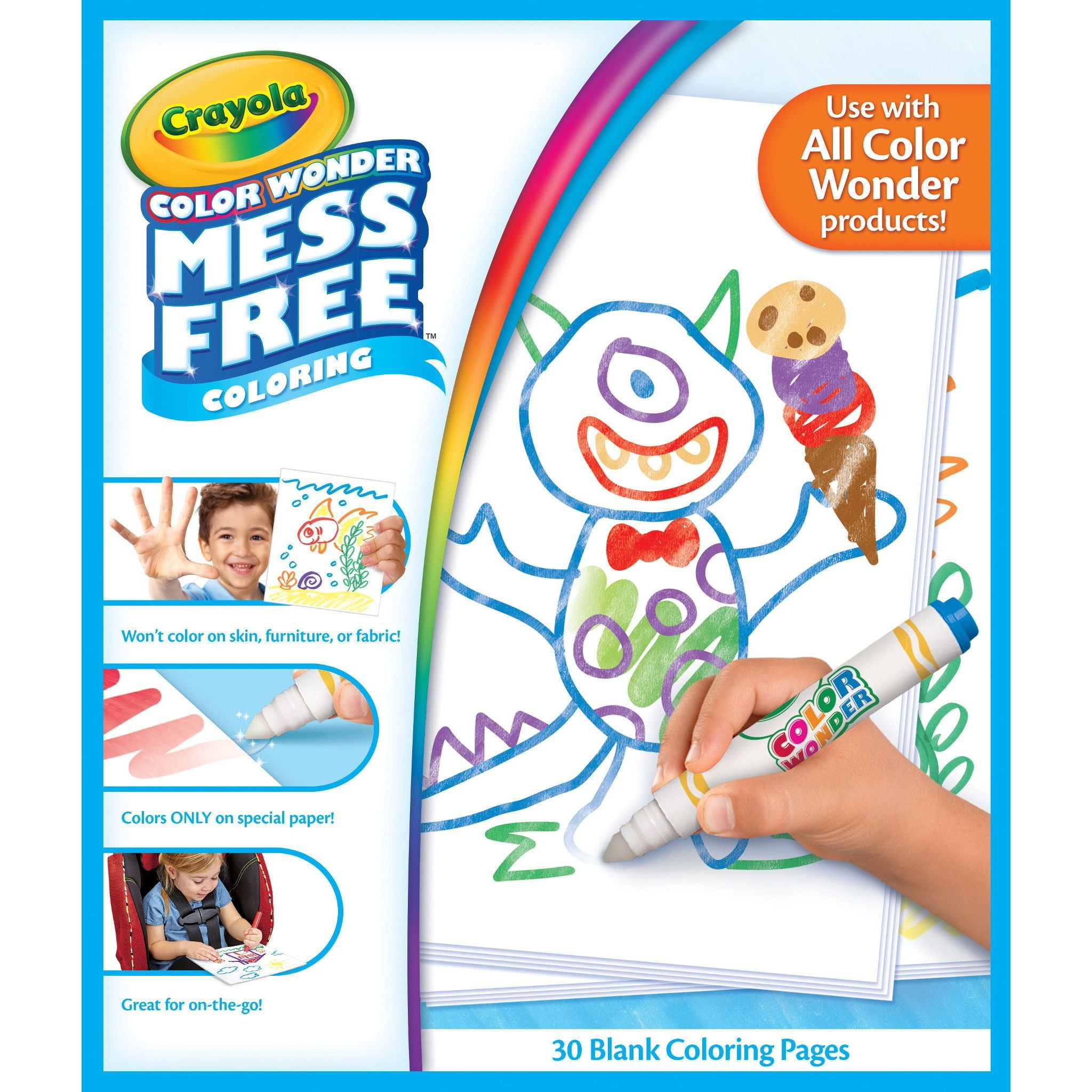 Crayola Color Wonder Mess Free Coloring Pages, Toddler Toys, School Supplies, Blank Refill Paper