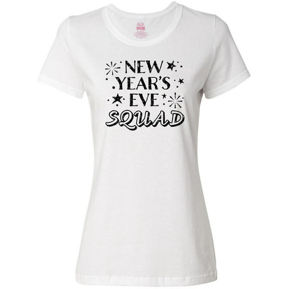 Inktastic New Year's Eve Squad with Stars in Black Women's T-Shirt