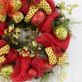 thumbnail image 3 of Barton Christmas Wreath with Red Ribbon & Bows, Green Spruce, Indoor Outdoor Holiday Decor, 35 inches, 3 of 5