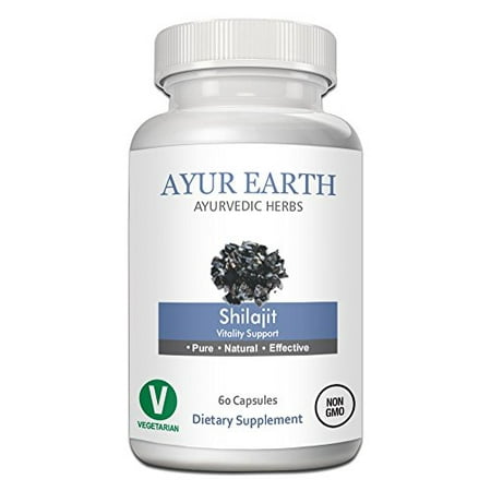 Pure Shilajit Vegetarian Pills - Ayurvedic Shilajit Resin - Fulvic Acid & Trace Minerals - Shilijat Extract Boosts Testosterone Levels & Reduces Joint Pain / Inflammation - 30 Day Supply (60 (Best Way To Boost Testosterone Naturally)