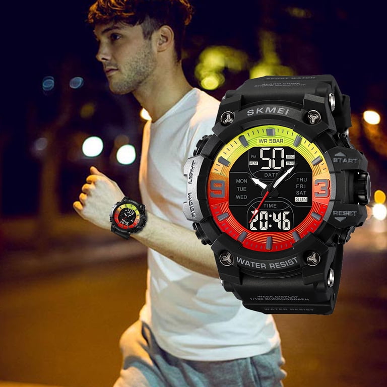 SKMEI Military Digital Sports Watch – Large Face Waterproof  display picture 1