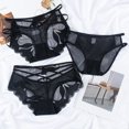 thumbnail image 4 of Ropa interior Sexy para mujer, lencería transparente de tentación, calzoncillos ahuecados para niña, calzoncillos de encaje de hilo de red, 4 of 5
