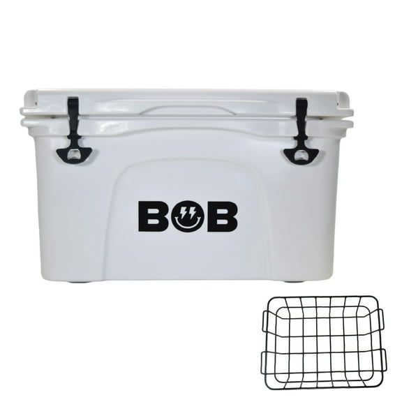 BOB THE COOLER CO 50QT "The El Amigo" Leak-Proof Hard Cooler with Heavy Duty Handle & Built In Lid Latching Bottle Openers - Fits 60 12oz Cans for the Beach, Camping, Tailgating, Sports, & More