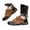 Khaki, variant on Men's Hook and Loop Sneakers, Thick Sole Non- Training Footwear for Daily Sports