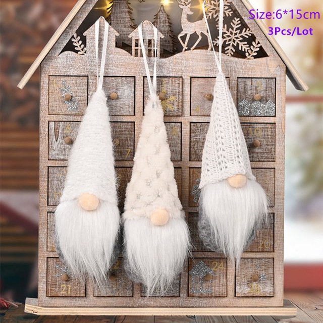 3Pcs New Year 2023 Gift Natal Noel Christmas Angel Dolls Xmas Tree Pendant Ornaments Christmas Decorations for Home Navidad 2022