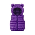 thumbnail image 2 of Esaierrr Kids Boys Hooded Ears Sleeveless Down Jacket 1-7Y Solid Colour Warm Vest Outerwear Zip Cotton Coat Tops Spring Autumn, 2 of 8